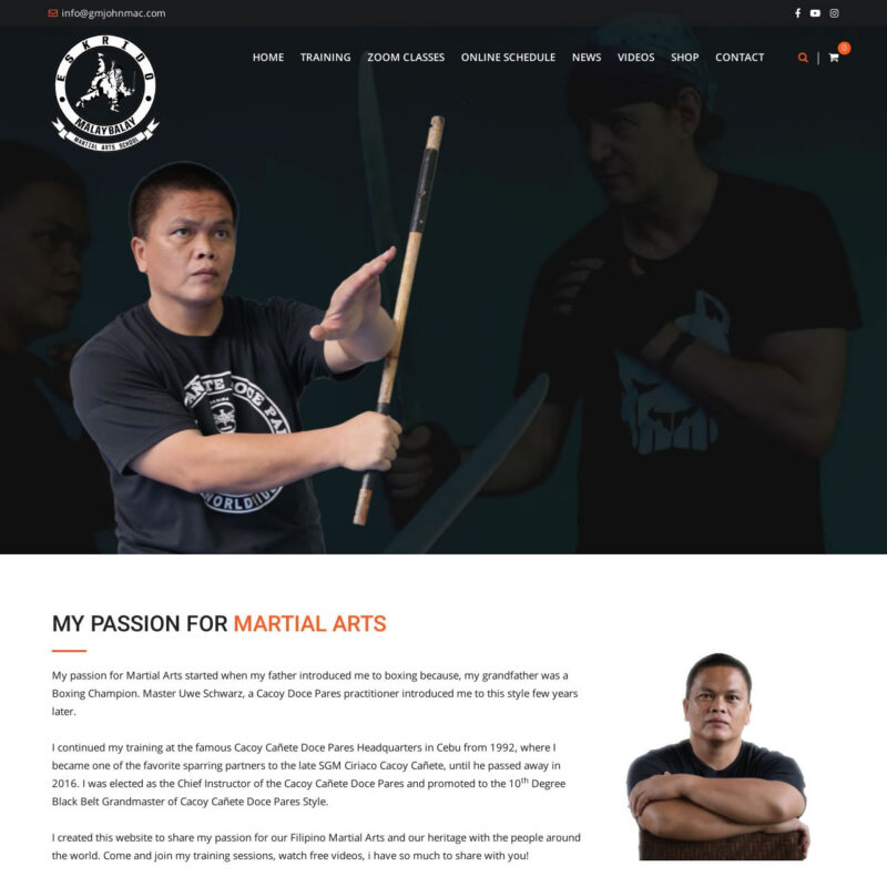 Martial Arts Training by Grandmaster John Mac